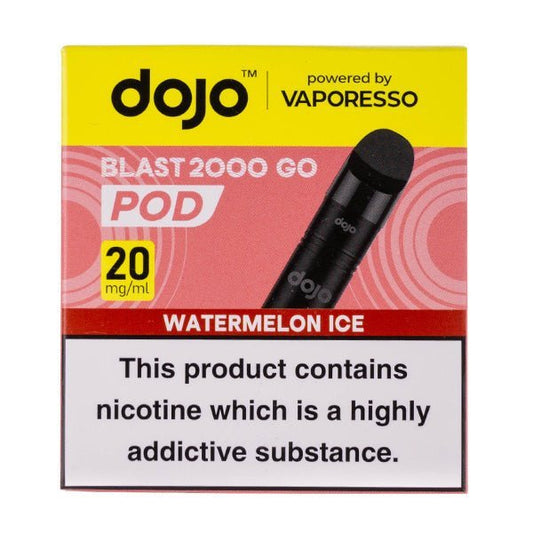 BUY 1 GET 1 FREE | Watermelon Ice Dojo Blast 2000 Go Prefilled Pod + Refill by VaporessoVAPE INDIA - Vape India