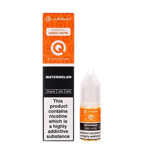 BUY 1 GET 1 FREE | Watermelon Q Series 6000 Nic Salt E - Liquid by JuiceletVAPE INDIA - Vape India