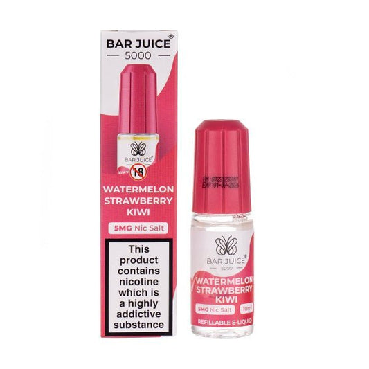 BUY 1 GET 1 FREE | Watermelon Strawberry Kiwi Nic Salt E - Liquid by Bar Juice 5000VAPE INDIA - Vape India