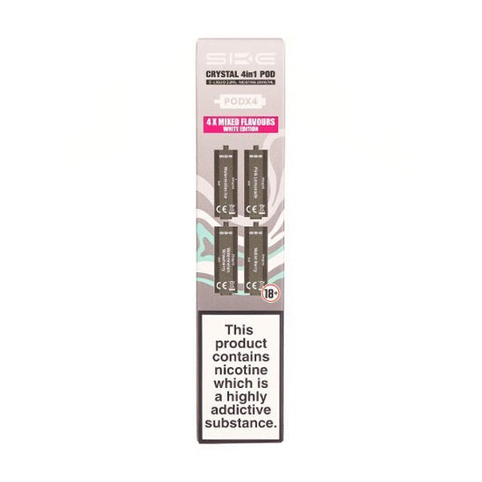 BUY 1 GET 1 FREE | White Edition Crystal 4 in 1 Prefilled Pods by SKEVAPE INDIA - Vape India