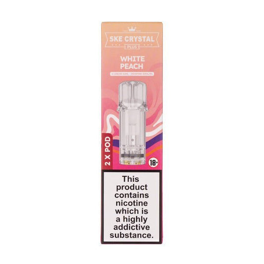 BUY 1 GET 1 FREE | White Peach Crystal Plus Prefilled Pods by SKEVAPE INDIA - Vape India