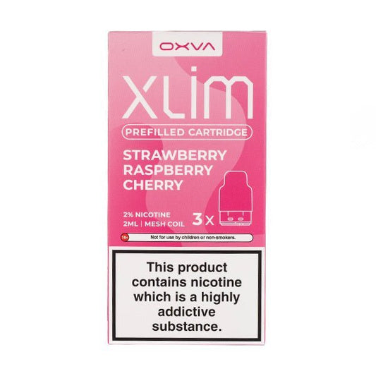 BUY 1 GET 1 FREE | Xlim Strawberry Raspberry Cherry Prefilled Pods by OxvaVAPE INDIA - Vape India