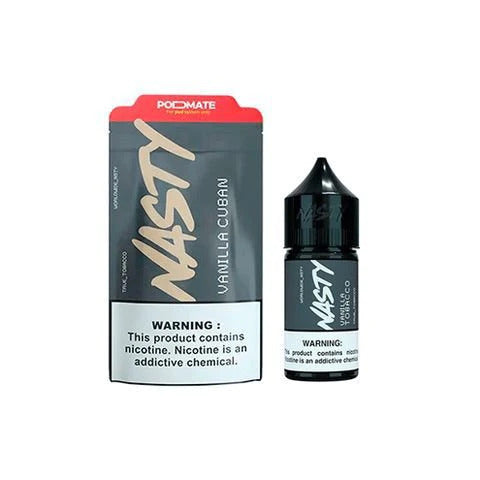 BUY 1 GET 1 FREE | Vanilla Cuban - Nasty Podmate Salt | 30ML Vape Juice | 35MG, 50MG | Vape India