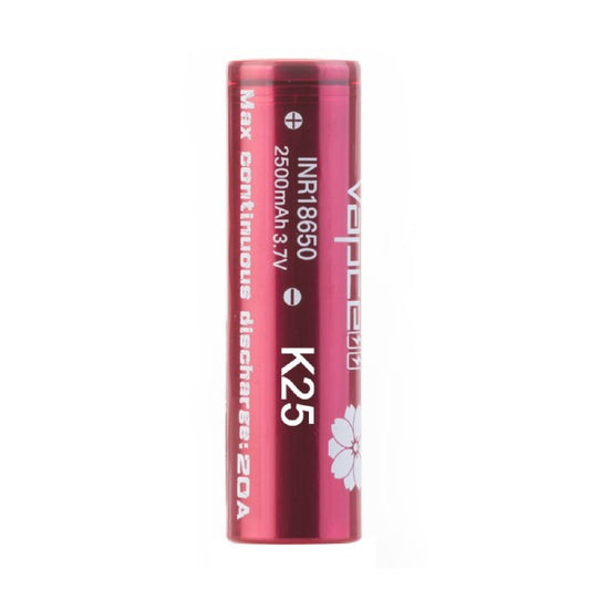 BUY 1 GET 1 FREE | K25 18650 2500mAh Battery by VapcellVAPE INDIA