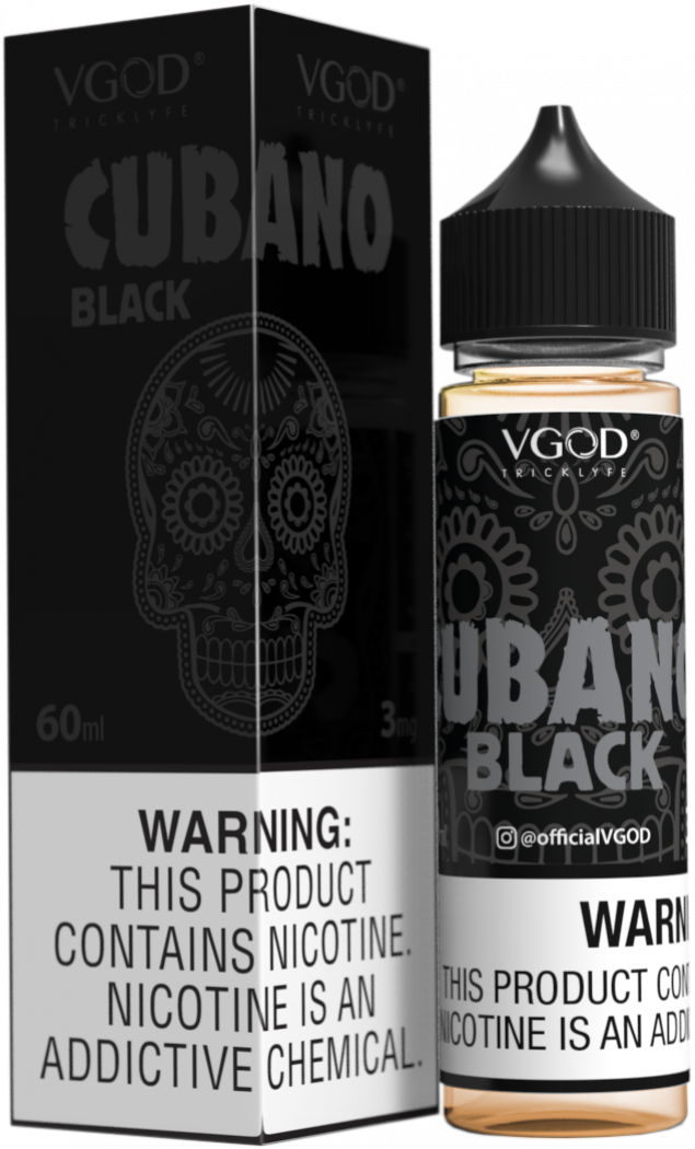 BUY 1 GET 1 FREE | Cubano Black - VGod | 60ML Vape Juice | 3MG, 6MG, 12MG | Vape India