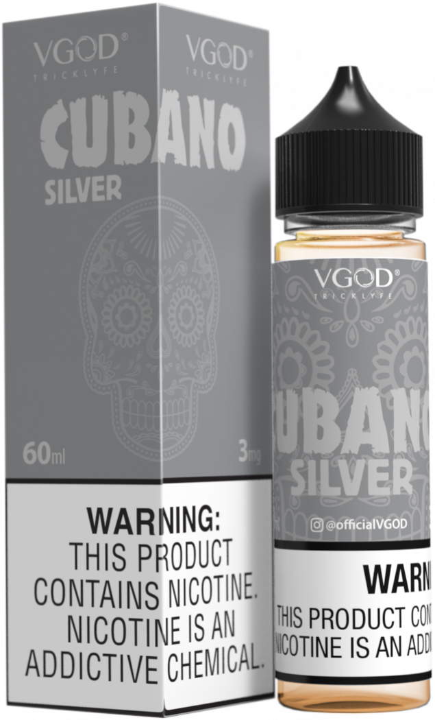 BUY 1 GET 1 FREE | Cubano Silver - VGod | 60ML Vape Juice | 3MG, 6MG, 12MG | Vape India