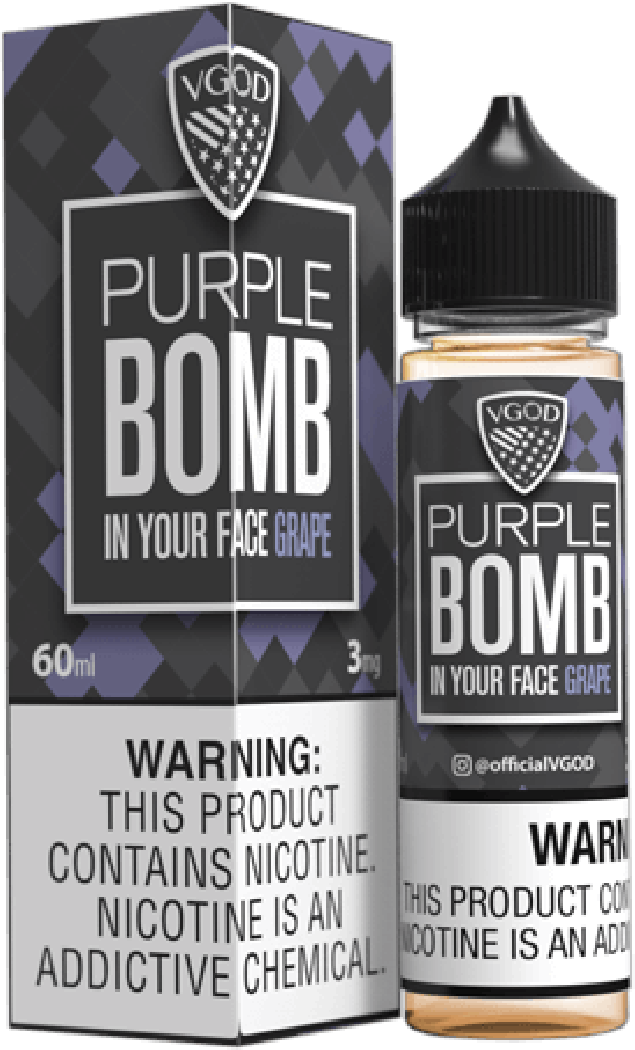 BUY 1 GET 1 FREE | Purple Bomb Grape - VGod | 60ML Vape Juice | 3MG, 6MG, 12MG | Vape India