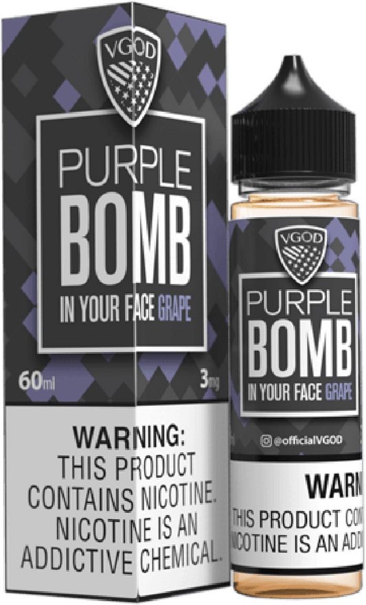 BUY 1 GET 1 FREE | Purple Bomb Grape - VGod | 60ML Vape Juice | 3MG, 6MG, 12MG | Vape India